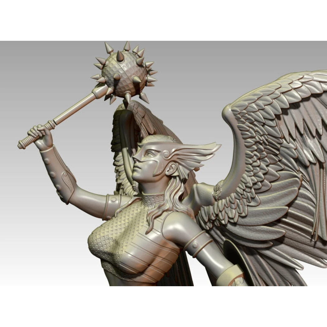 Digital STL Hawkgirl Beautiful Girl Angel