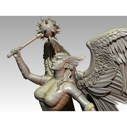 Digital STL Hawkgirl Beautiful Girl Angel