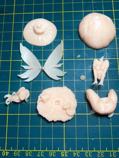 1/35 - 1/6 3D Print Model Kit Beautiful Girl Fairy Unpainted