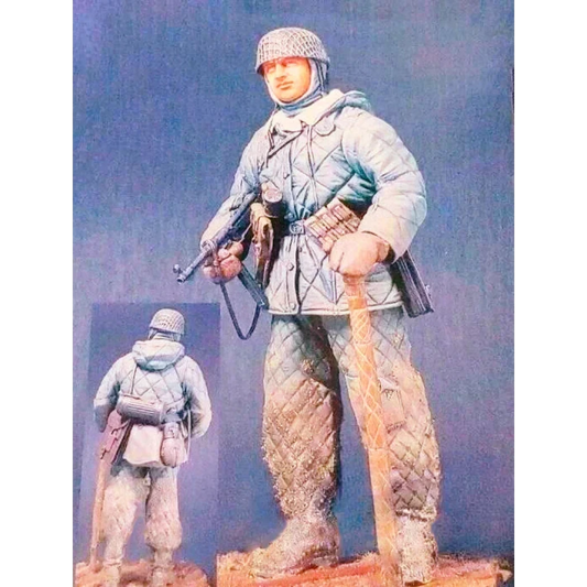 1/16 Resin Model Kit Winter German Soldiers Infantryman WW2 Unpainted