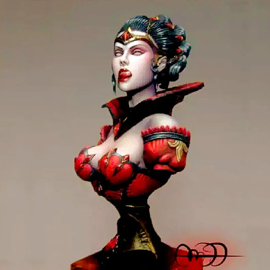 1/10 BUST Resin Model Kit Beautiful Girl Vampire Red Queen Unpainted - Model-Fan-Store