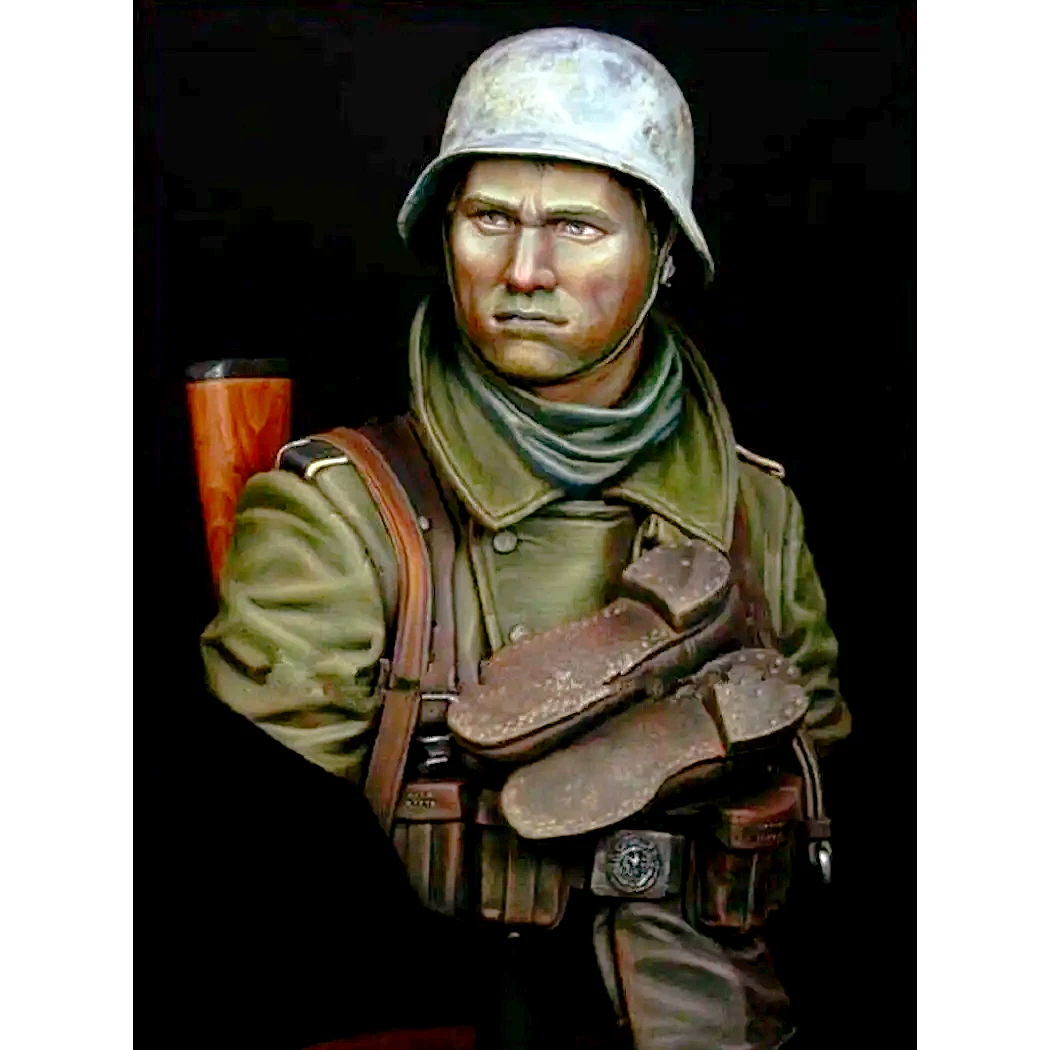 1/10 BUST Resin Model Kit German Soldier Infantryman WW2 Unpainted - Model-Fan-Store