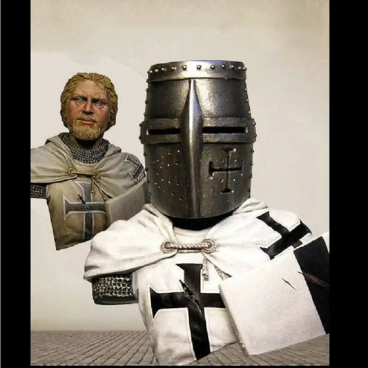 1/10 BUST Resin Casting Model Kit Medieval Crusader Templar Knight Warrior Unpainted - Model-Fan-Store