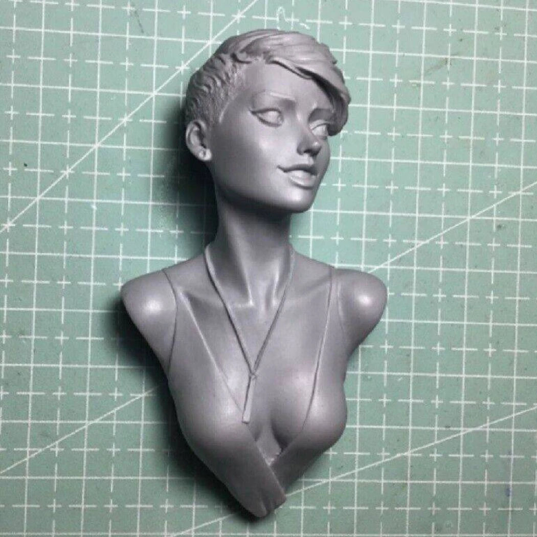 1/10 BUST Resin Model Kit Modern Beautiful Girl Woman Unpainted