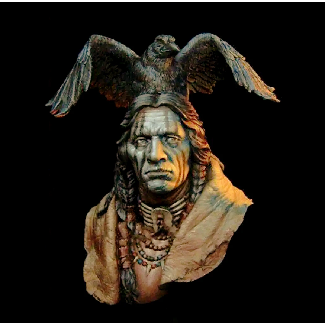 1/10 BUST Resin Model Kit Native American Indian Witch Doctor Unpainte ...