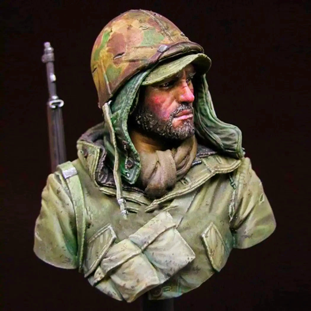 1/10 BUST Resin Model Kit US Army Soldier Korean War Unpainted Unassembled - Model-Fan-Store