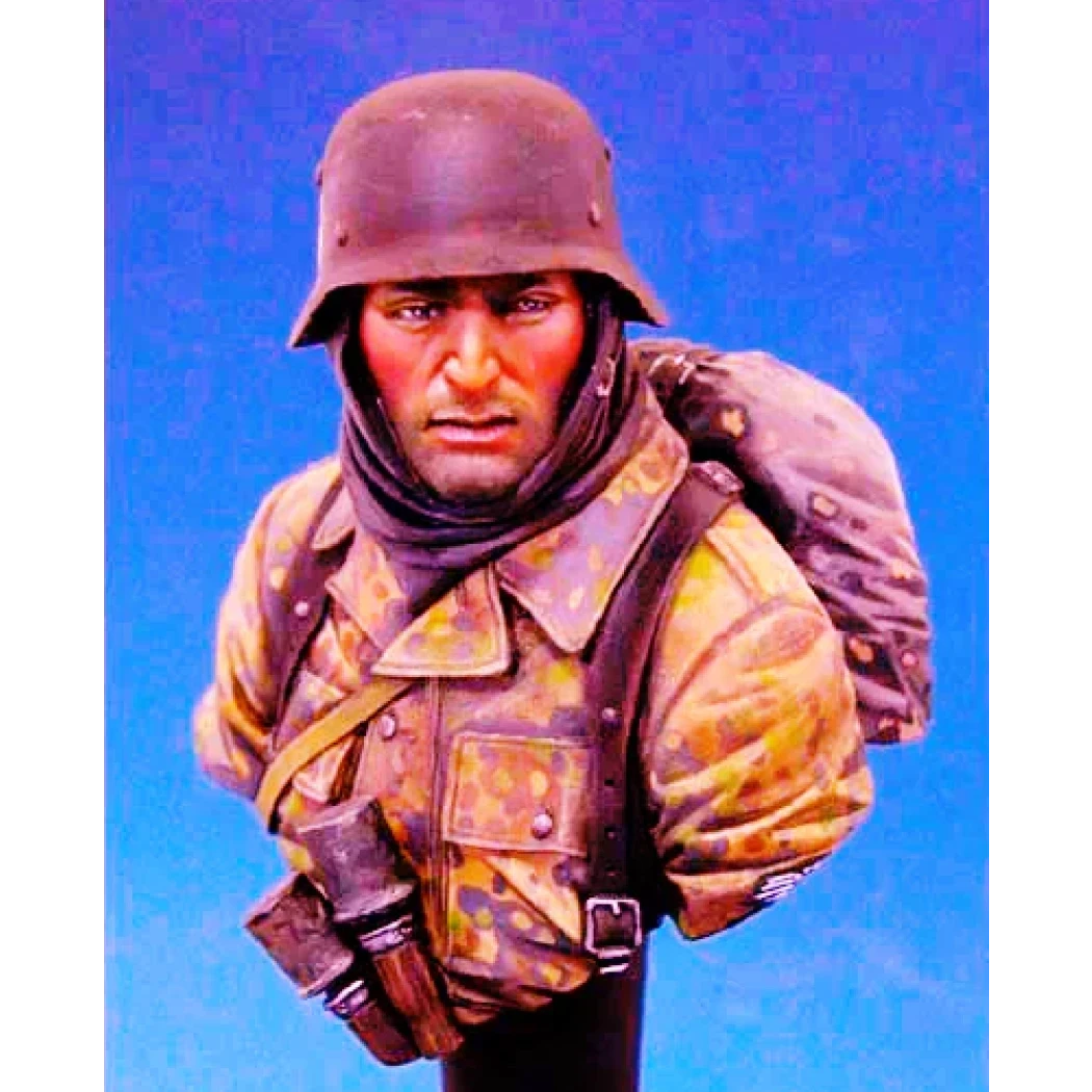 1/10 BUST Resin Model Kit Winter German Soldiers Infantryman WW2 Unpainted