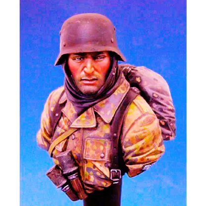 1/10 BUST Resin Model Kit Winter German Soldiers Infantryman WW2 Unpainted