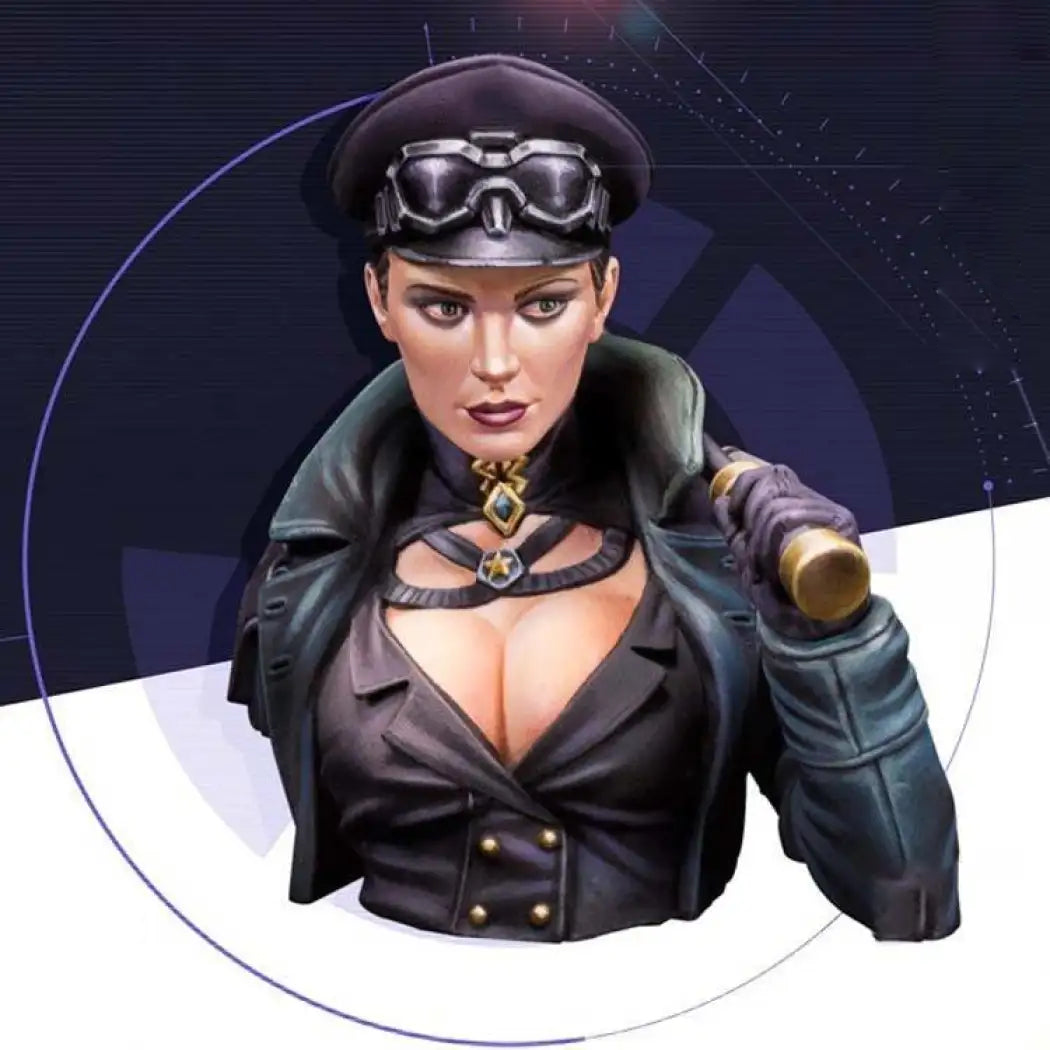 1/10 BUST Resin Steampunk Model Kit Beautiful Girl Pilot Unpainted - Model-Fan-Store