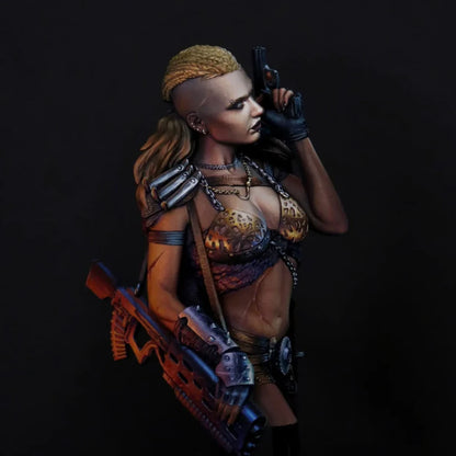 1/10 BUST Resin Steampunk Model Kit Beautiful Girl Shooter A-845 Unpainted - Model-Fan-Store