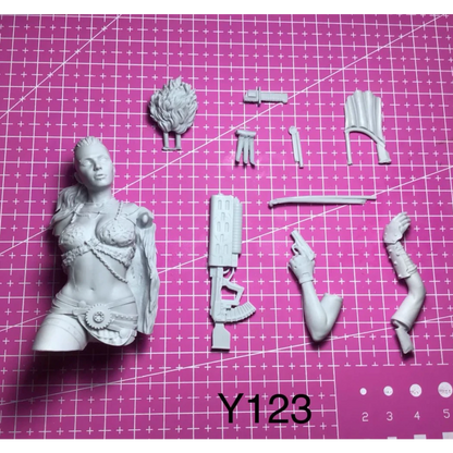 1/10 BUST Resin Steampunk Model Kit Beautiful Girl Shooter A-845 Unpainted - Model-Fan-Store