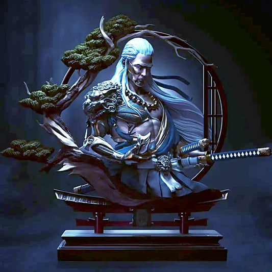 1/11 BUST Resin Model Kit Asian Warrior Samurai Fantasy Unpainted - Model-Fan-Store