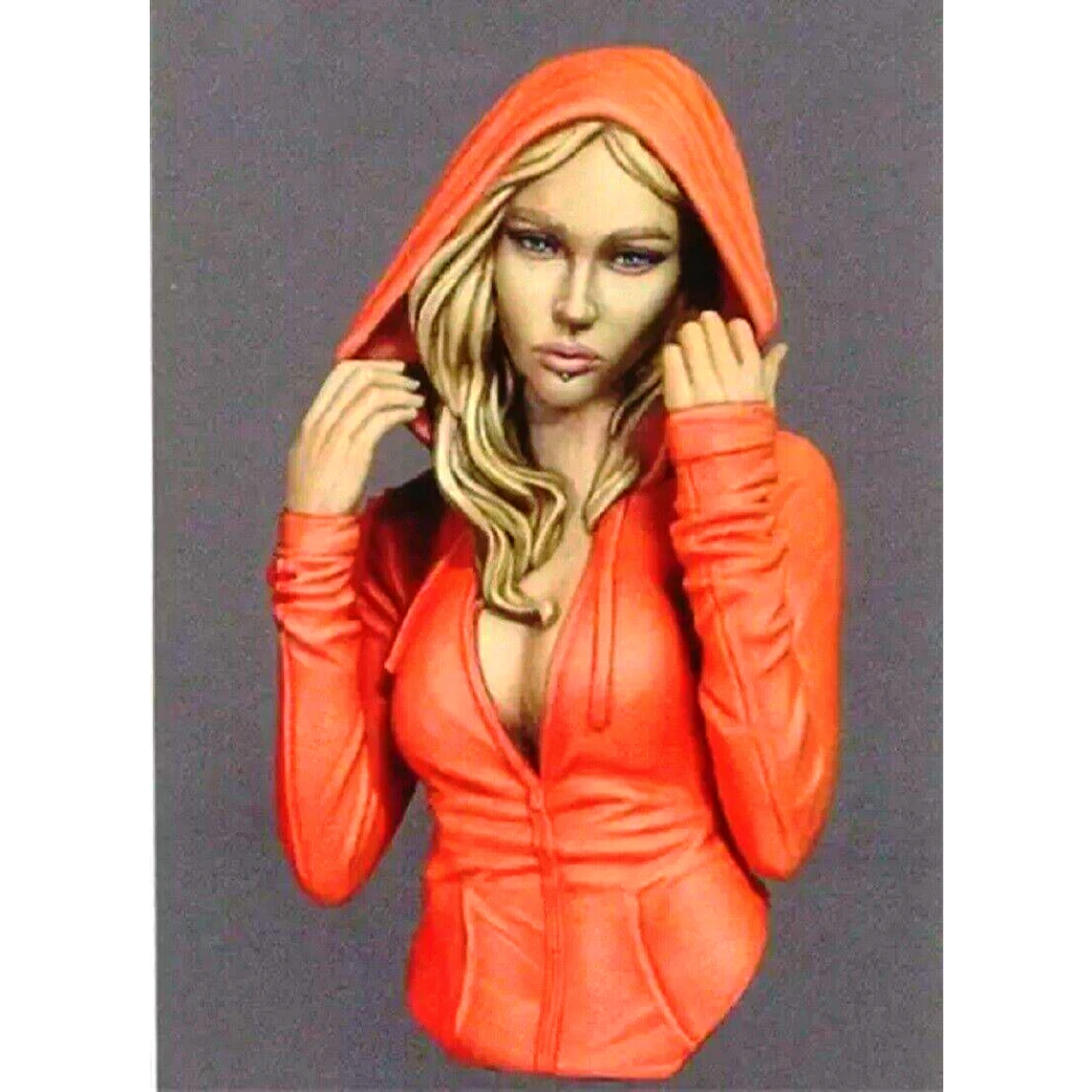 1/12 BUST Resin Model Kit Modern Beautiful Girl Motorcyclist Unpainted - Model-Fan-Store