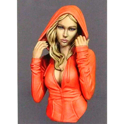 1/12 BUST Resin Model Kit Modern Beautiful Girl Motorcyclist Unpainted - Model-Fan-Store