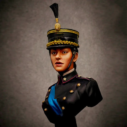 1/12 BUST Resin Model Kit Modern Italy Military Beautiful Girl Unpainted