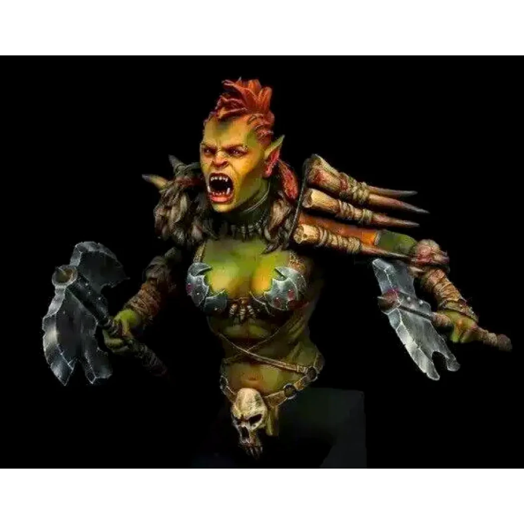 1/12 BUST Resin Model Kit Warrior Girl Orc Berserk Warcraft Unpainted - Model-Fan-Store
