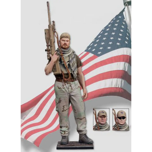 1/16 90mm Resin Model Kit Modern US Army Sniper Unpainted - Model-Fan-Store