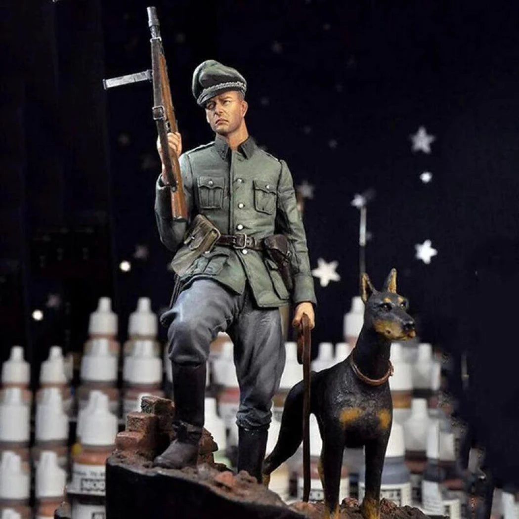 1/16 Scale Resin Model Kit – US Soldier With Little Girl, Unassembled Unpainted (120mm, 2772)