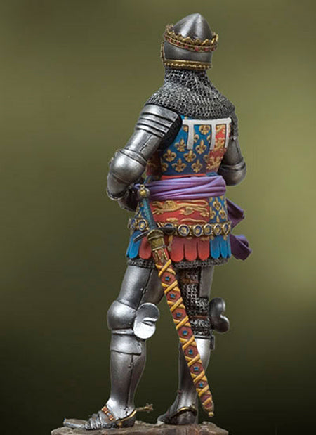 1/18 90mm Resin Model Kit Black Prince Medieval Knight Warrior Unpainted