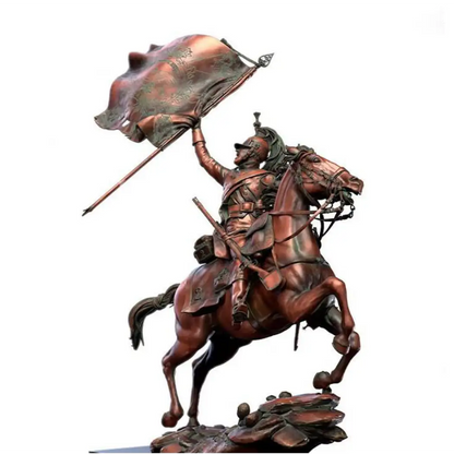 1/18 90mm Resin Model Kit Napoleonic Wars French Standard-Bearer Horseman Rider A-1110 Unpainted - Model-Fan-Store