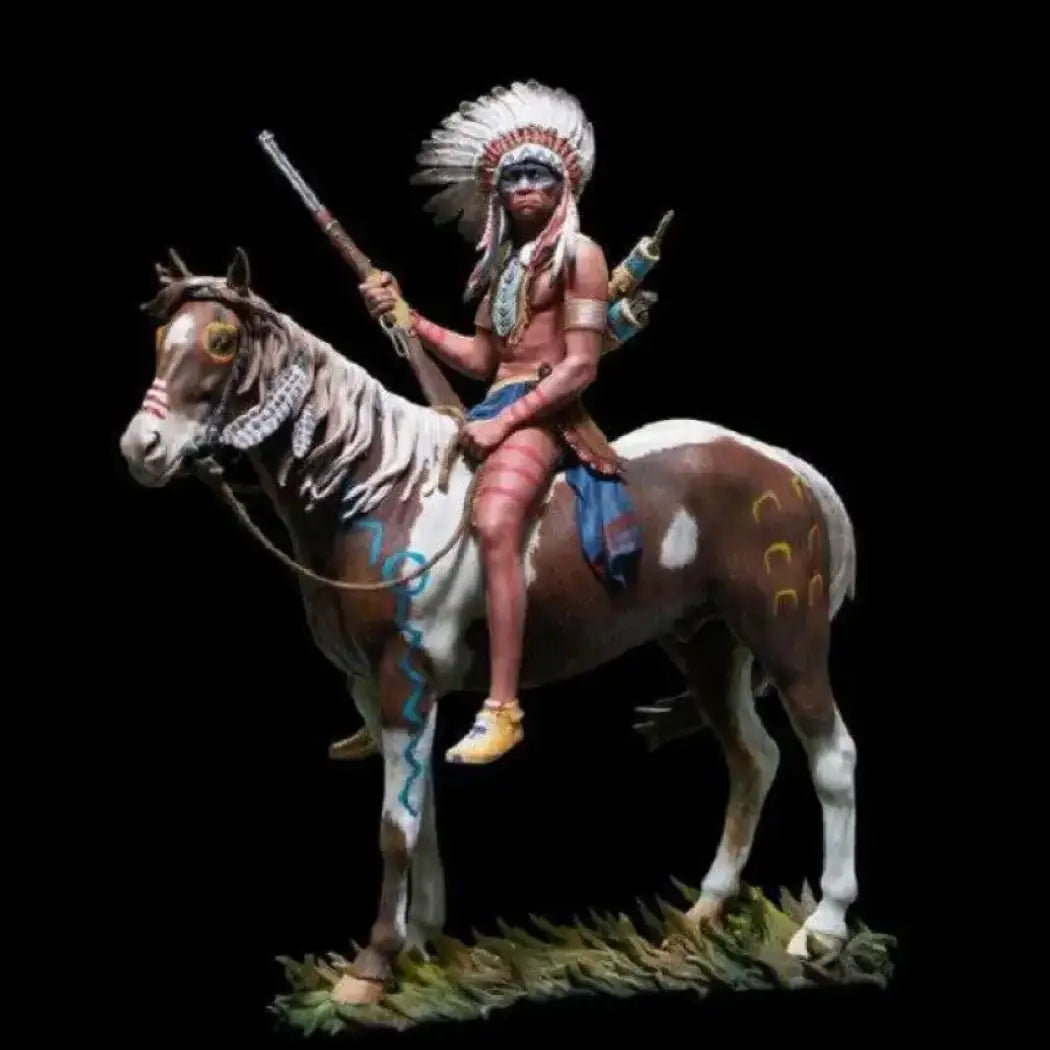 1/18 Resin Model Kit Warrior Rider Native American Indians Unpainted - Model-Fan-Store