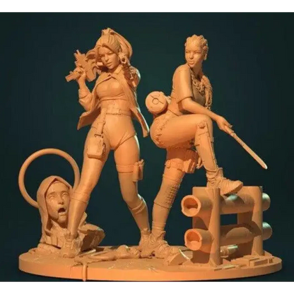 1/20 2pcs Resin Model Kit Beautiful Girls Tomb Raiders Fantasy Unpainted - Model-Fan-Store