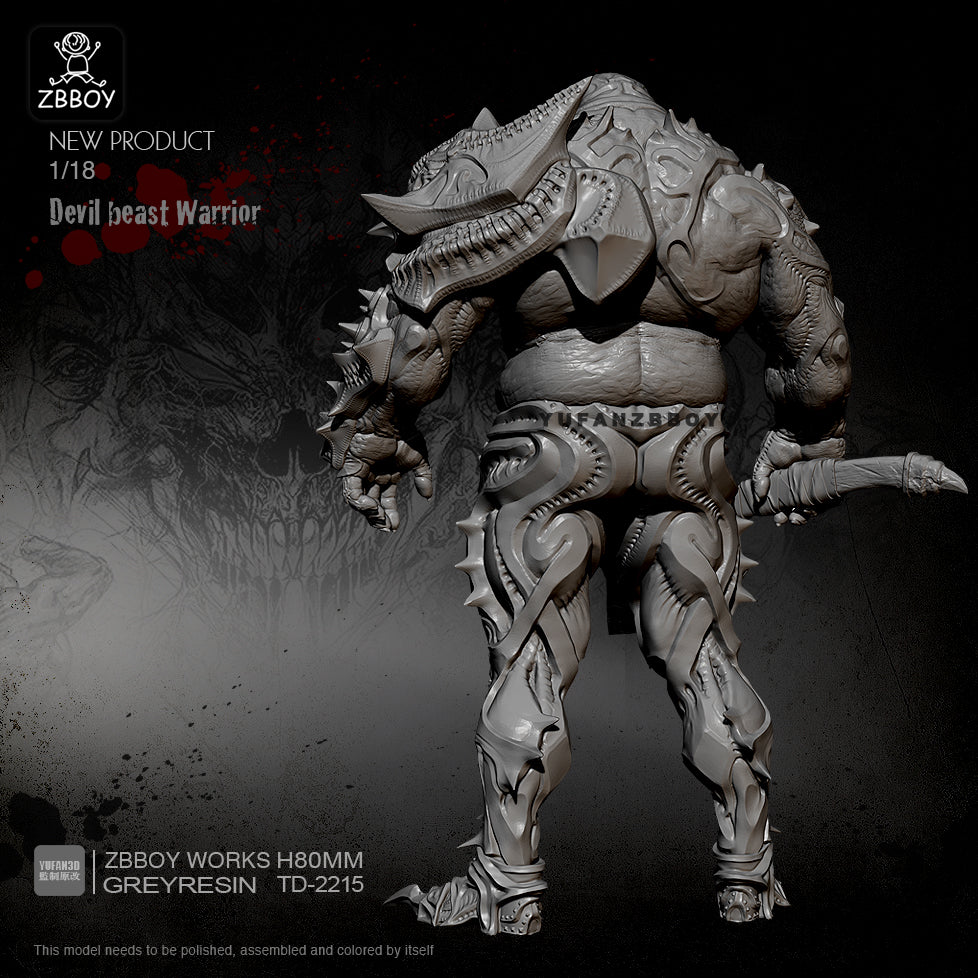 1/20 Resin Model Kit Warrior Demon Beast Juggernaut Unpainted