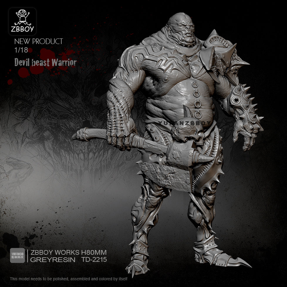 1/20 Resin Model Kit Warrior Demon Beast Juggernaut Unpainted