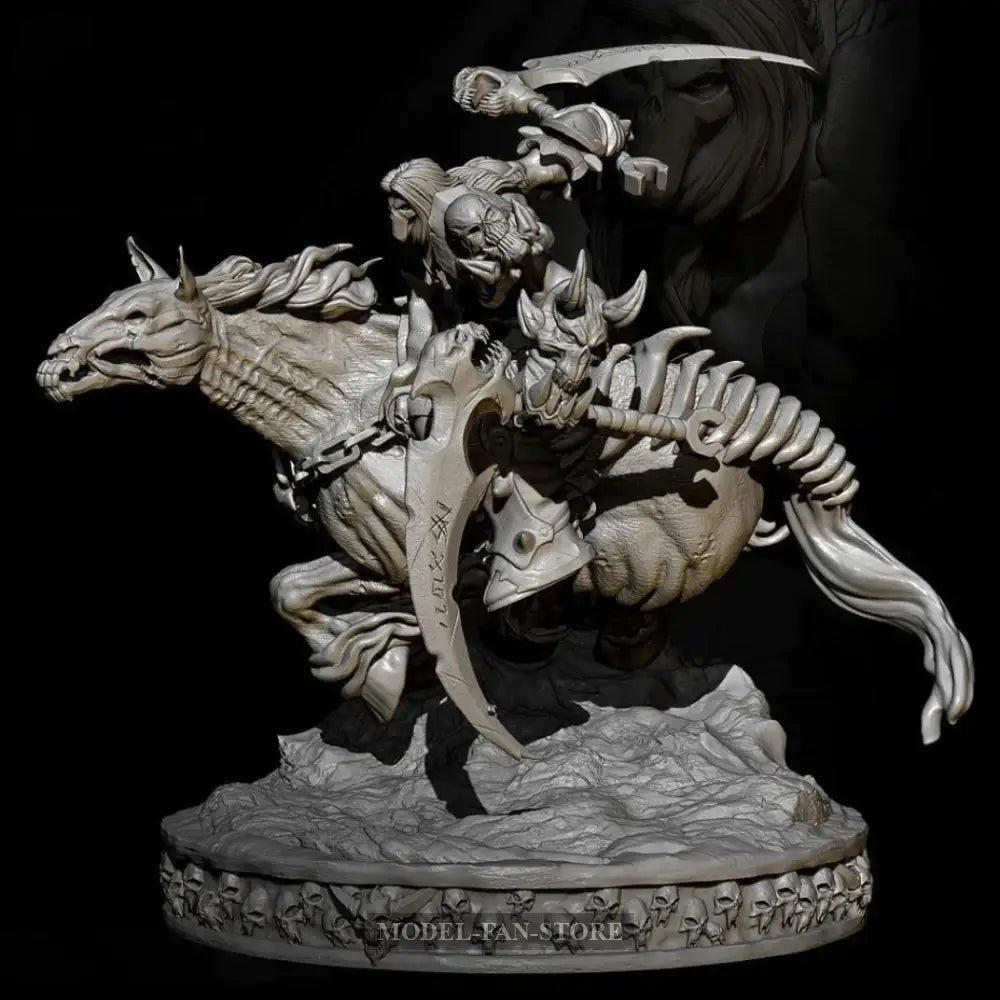 1/24 75Mm Resin Model Kit Undead Warrior Rider Of Death Td - 2740 Unpainted Full Figure Scale