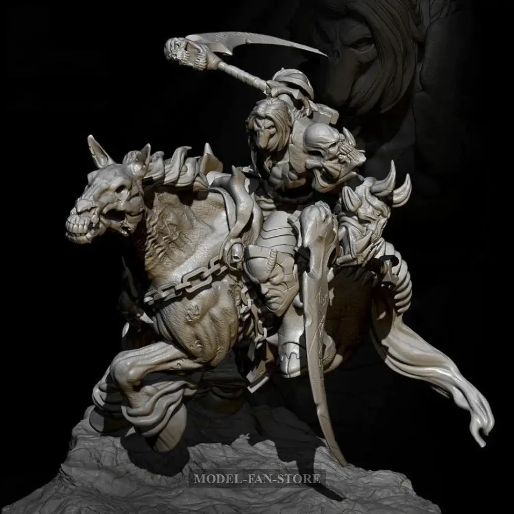 1/24 75Mm Resin Model Kit Undead Warrior Rider Of Death Td - 2740 Unpainted Full Figure Scale