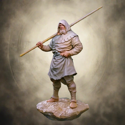 1/24 75mm Resin Model Kit Warrior Medieval Monk Shiary Unpainted