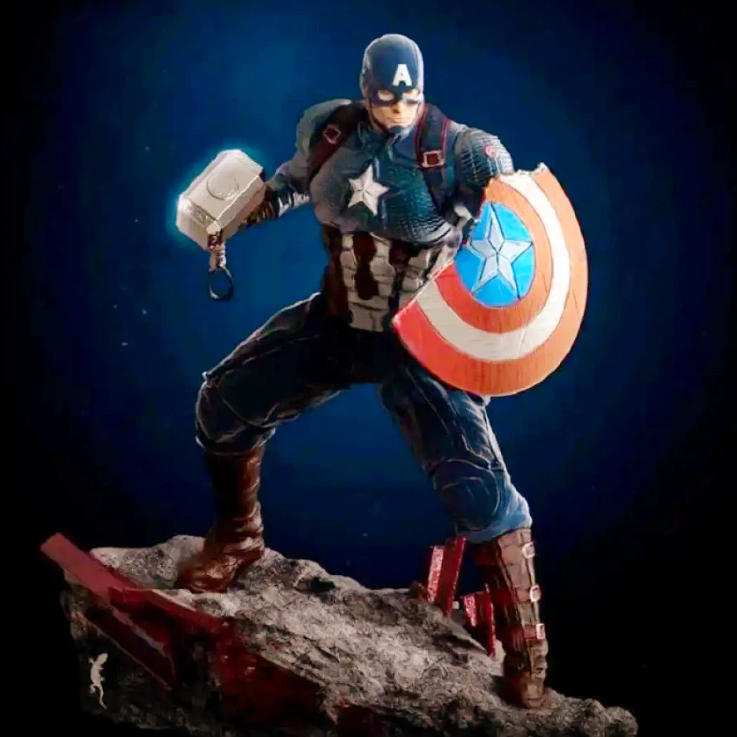 1/24 75mm Resin Superhero Model Kit Captain America Unpainted - Model-Fan-Store