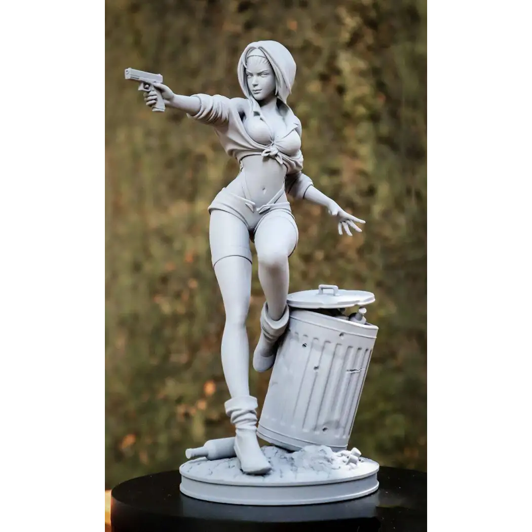 1/24 80mm Resin Model Kit Beautiful Girl Woman Robber Unpainted - Model-Fan-Store