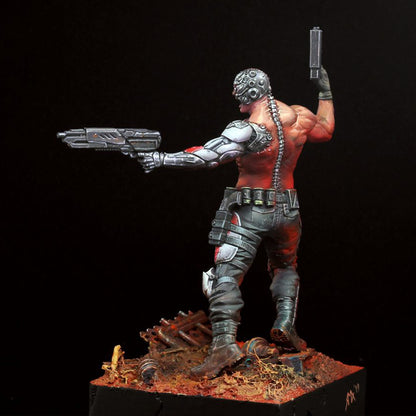 1/24 Resin Cyberpunk Model Kit Warrior Soldier Shooter Unpainted