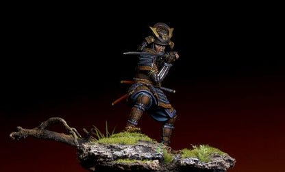 1/24 75mm Resin Model Kit Japanese Samurai Warrior Unpainted