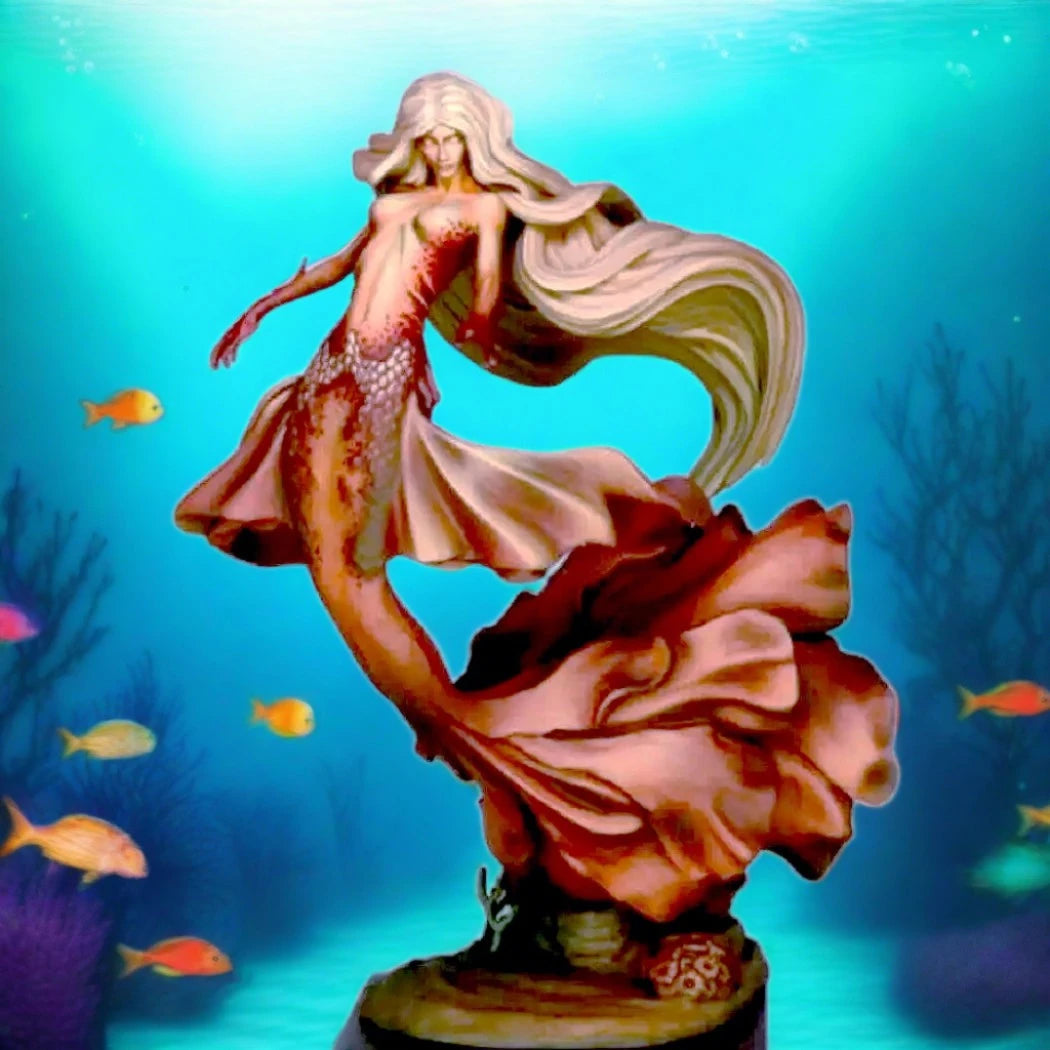 1/24 Resin Model Kit Beautiful Girl Mermaid Underwater Nymph Unpainted XXX - Model-Fan-Store