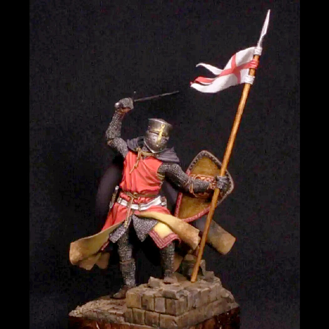 1/24 Resin Model Kit Medieval Knight Crusader Warrior Unpainted - Model-Fan-Store