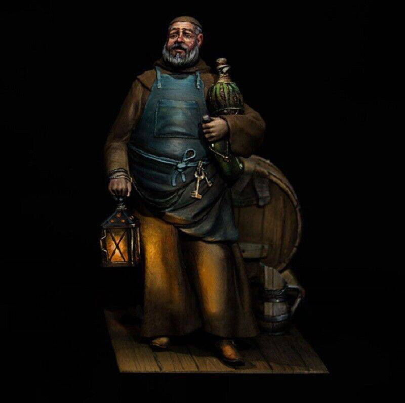 1/24 Resin Model Kit Medieval Wine Merchant Monk Unpainted - Model-Fan-Store