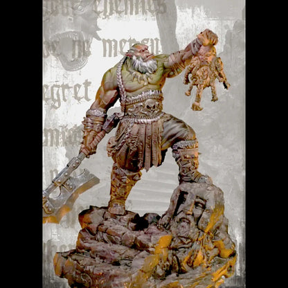 1/24 Resin Model Kit Orc Warrior and Dwarf Head Warcraft Unpainted - Model-Fan-Store