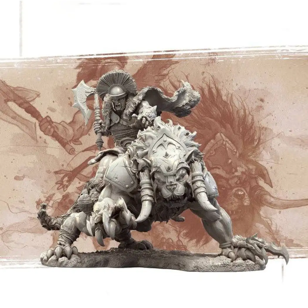 1/24 Resin Model Kit Warrior Orc Rider WOW Fantasy A-1073 Unpainted - Model-Fan-Store