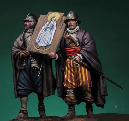 1/32 Resin Model Kit Renaissance Spanish Soldiers 16th Century Unpainted