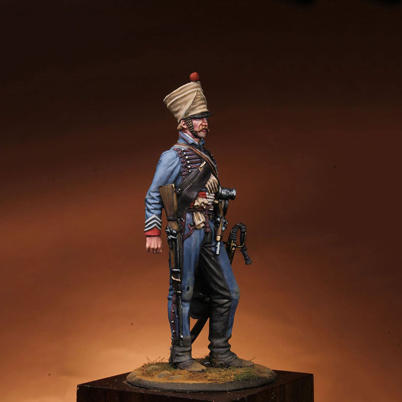 1/32 54mm Resin Model Kit Napoleonic Wars Hussar Unpainted