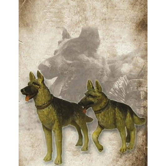 1/35 Resin Model Kit Animals Dogs German Shepherds WW2 Unpainted - Model-Fan-Store