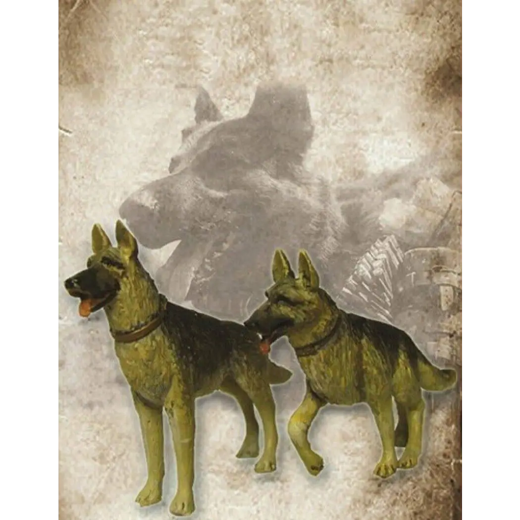 1/35 Resin Model Kit Animals Dogs German Shepherds WW2 Unpainted - Model-Fan-Store