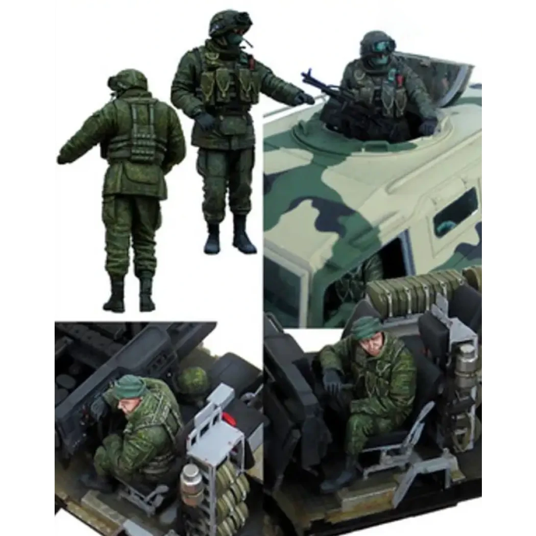 Unp Moder Ru 1/35 2pcs Resin Model Kit Modern Russian Soldiers Armored Car Team Unp ...