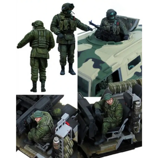 1/35 2pcs Resin Model Kit Modern Russian Soldiers Tank Crew Unpainted - Model-Fan-Store