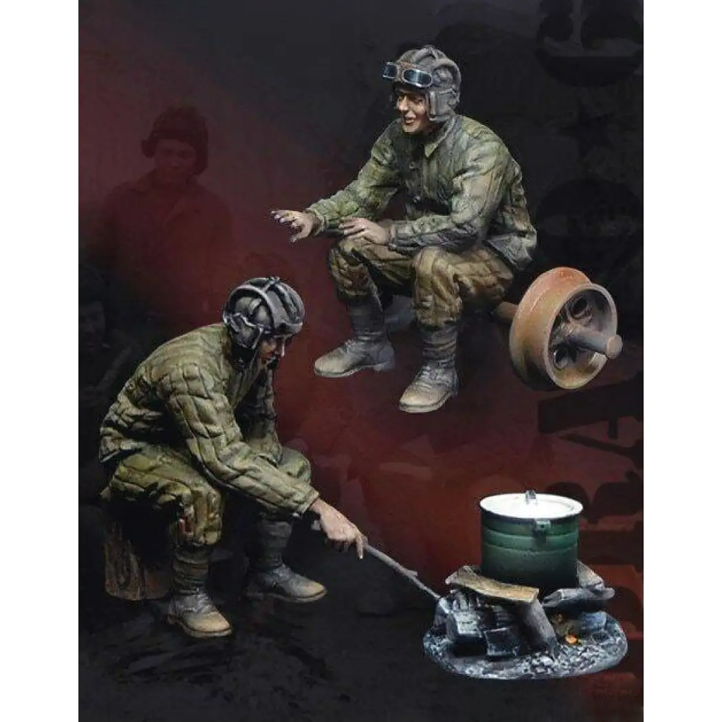 1/35 2pcs Resin Model Kit Soviet Soldiers Tank Crew WW2 Unpainted - Model-Fan-Store