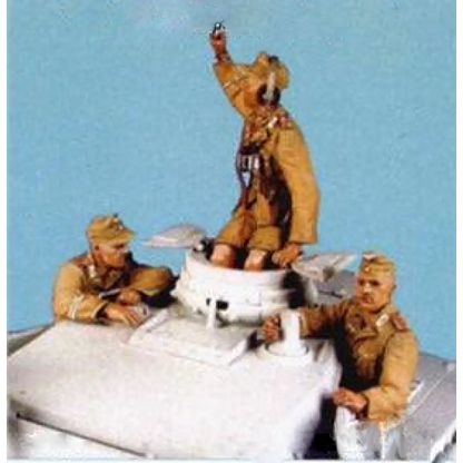 1/35 3pcs Resin Model Kit German Soldiers Tank Crew WW2 no tank Unpainted - Model-Fan-Store