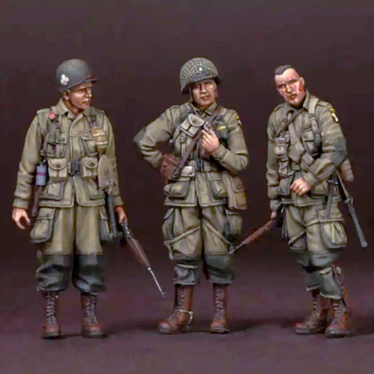 1/35 3pcs Resin Model Kit US Army 101st Airborne WW2 Unpainted - Model-Fan-Store