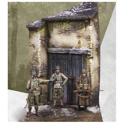 1/35 3pcs Resin Model Kit US Army Soldiers WW2 with base Unpainted - Model-Fan-Store